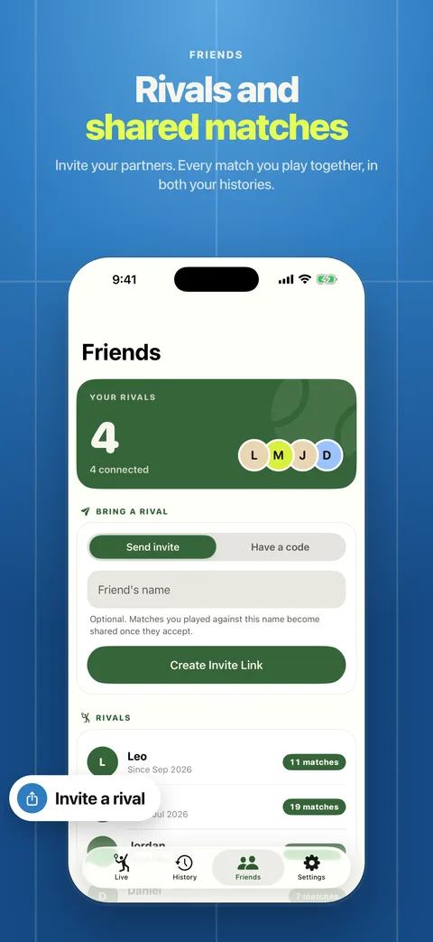 Rivals and shared matches